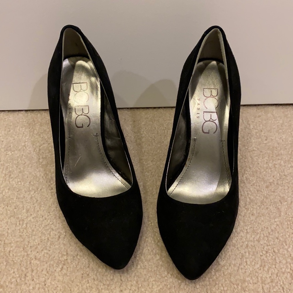 Black Suede BCBG Heels